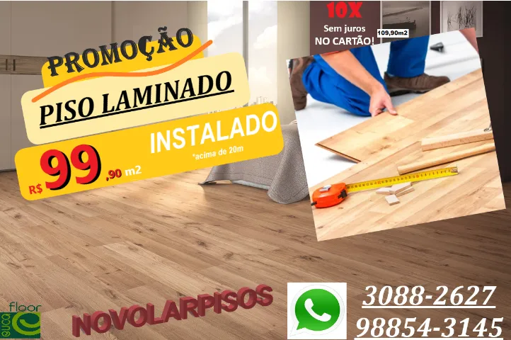 Piso laminado eucafloor click com 12 anos de garantia