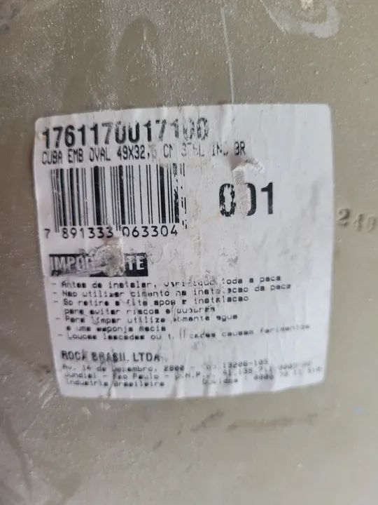 Cuba de cerâmica oval para banheiro com válvula - Foto 4