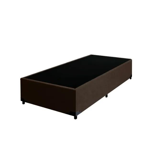 Base Box Solteiro Suede Marrom 38x88x188 - Foto 2