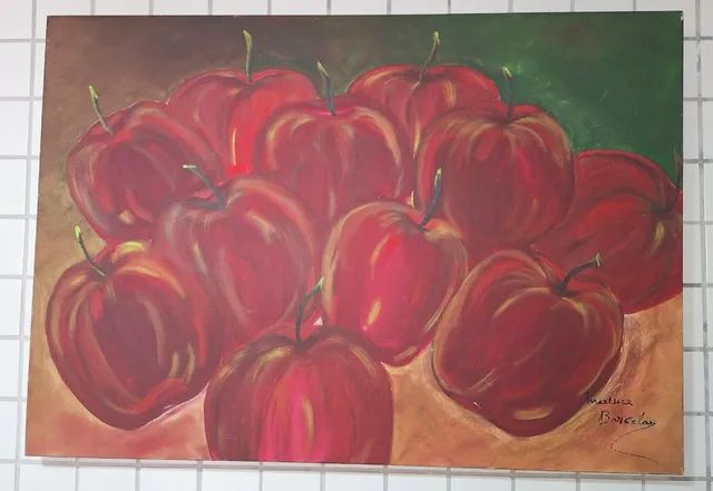 Quadro pintura maçãs