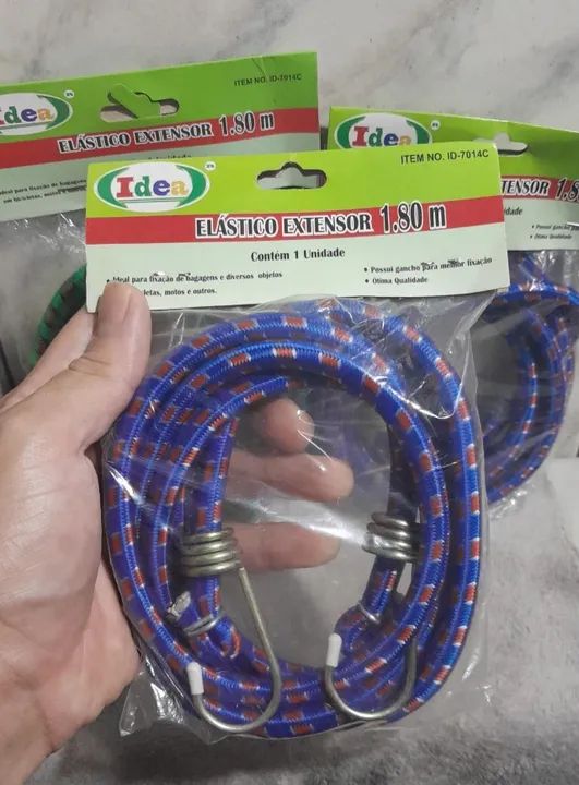 Kit Com 3 Elásticos Extensores Para Carga Carro / Moto / Bicicleta - 1,80 Metros - Foto 2