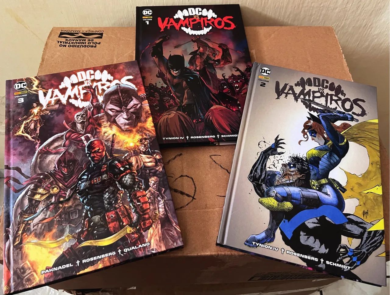 Dc versus Vampiros completo em 3 edições capa dura, novas