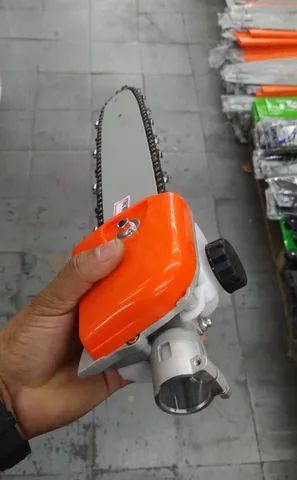 Roçadeira  a gasolina  com motopoda  e 3 tipos de lâminas,  completa  e nova - Foto 4