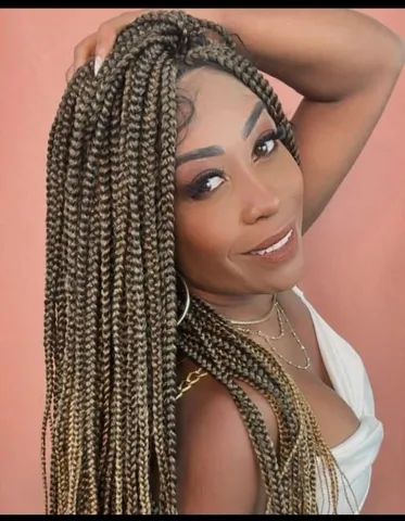 Lace de tranças Box Braids 🤎✨ #boxbraids #lacedetrança #tranças