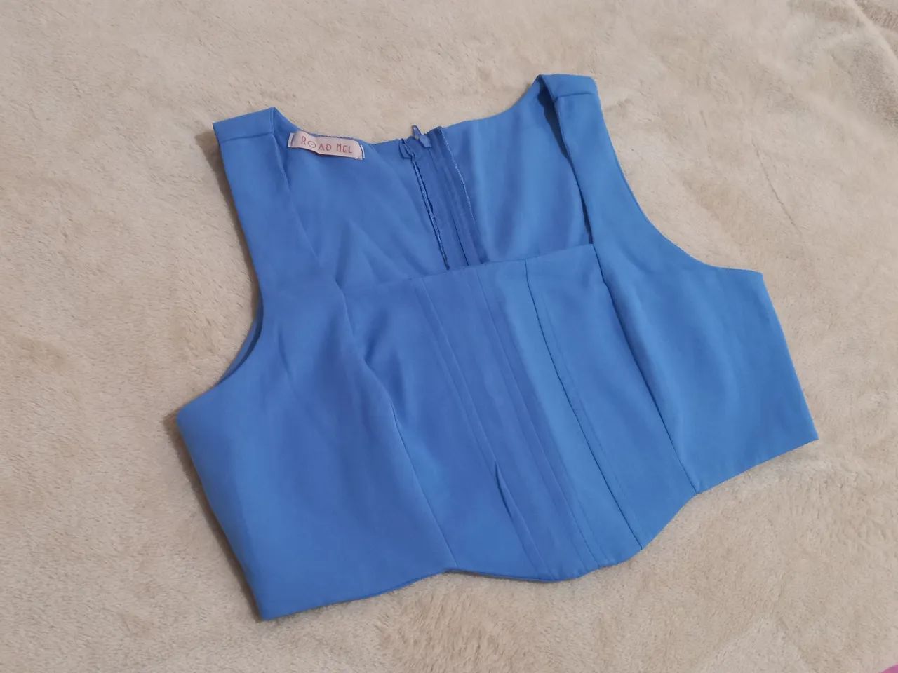 cropped azul 