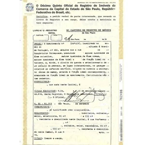 legalização de documentação de imóveis