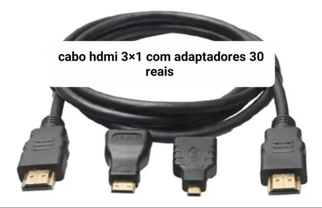 Cabo hdmi três em um 