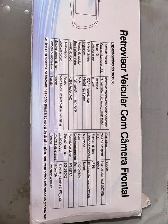 Espelho interno com câmera  - Foto 3