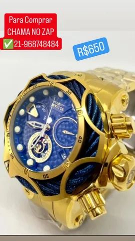 Relógio Invicta Modelo Venom Linha Reserve C/ Detalhes Azuis - Foto 3