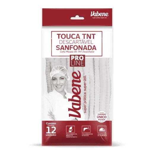 35 Pacotes de TOUCA SANFONADA TNT BRANCA 12UN/PCT