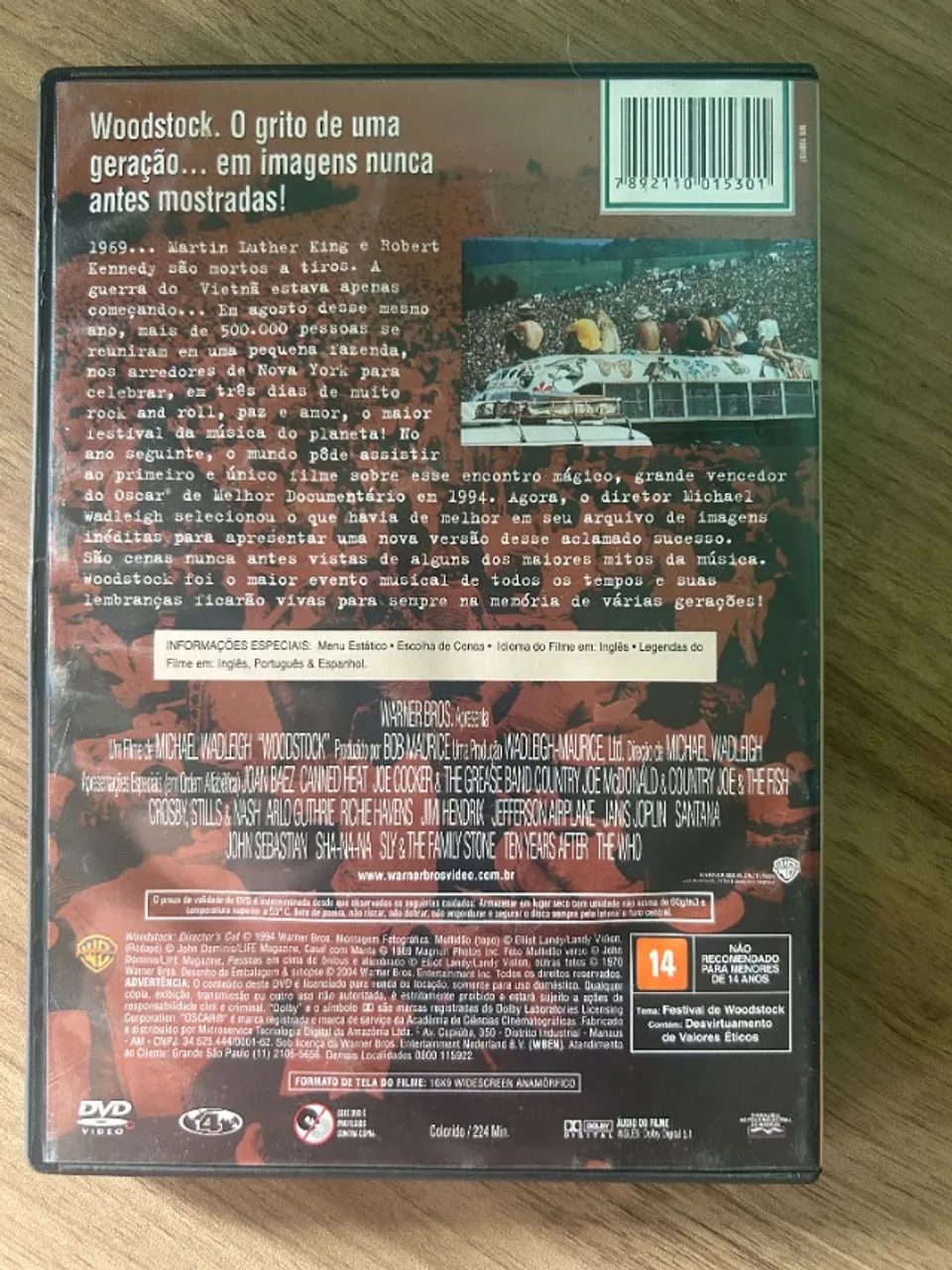 DVD WOOD STOCK 3 DIAS DE PAZ E AMOR - Foto 2