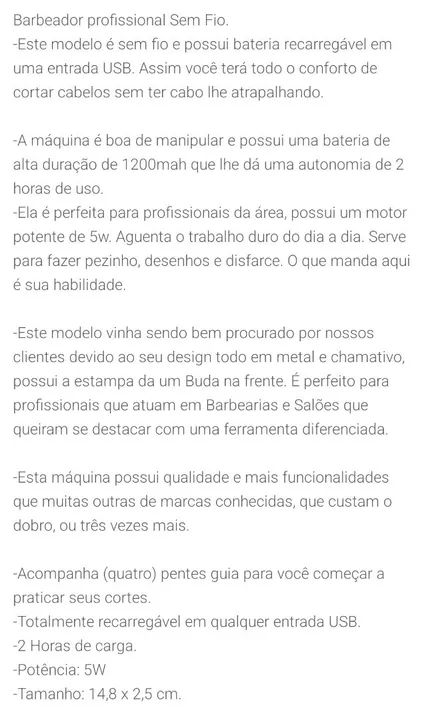 Máquina de Cortar Cabelo Profissional - Design Exclusivo - Foto 6