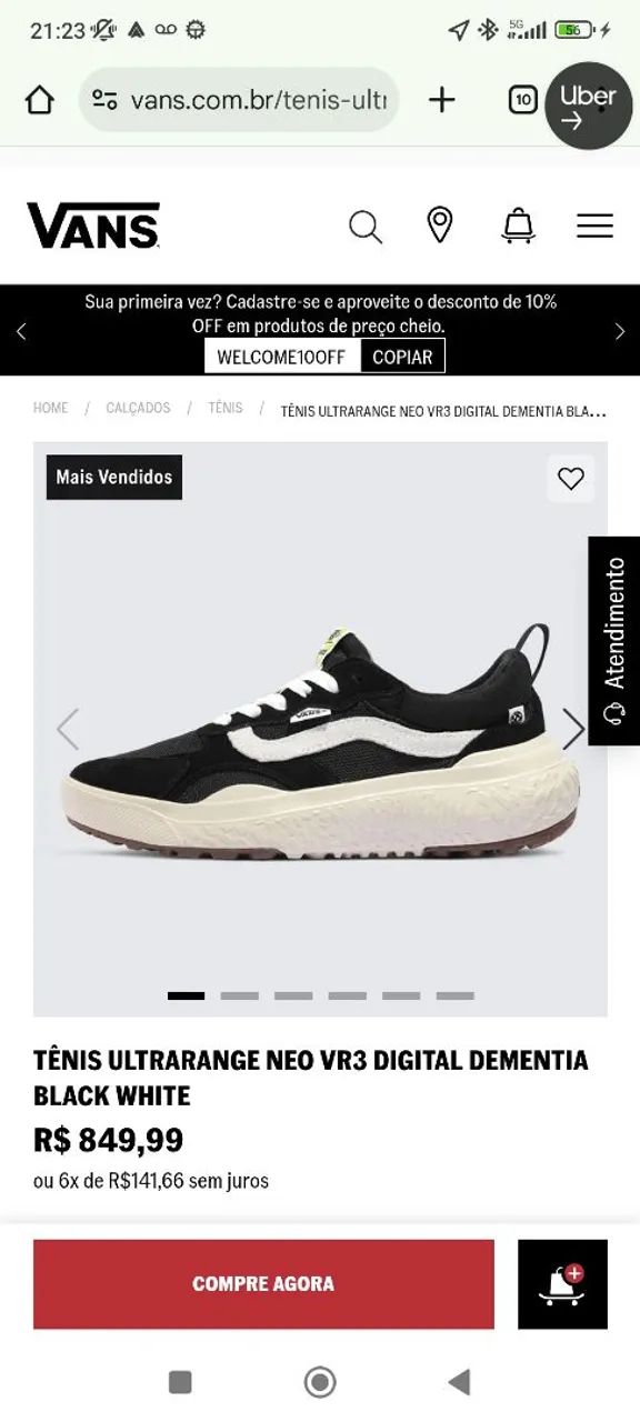 Tênis Ultrarange Neo VR3 Digital Dementia Black White