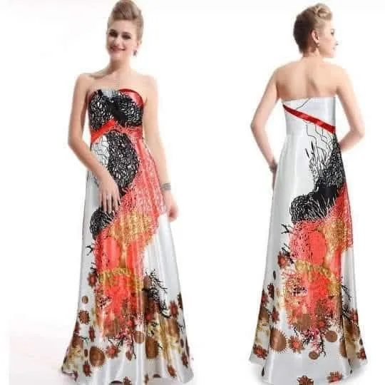 Vestido Longo Estampado Feminino