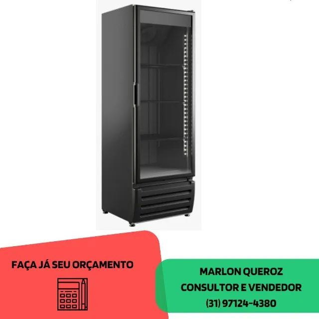 Freezer 470 Litros Porta de Vidro vertical Novo