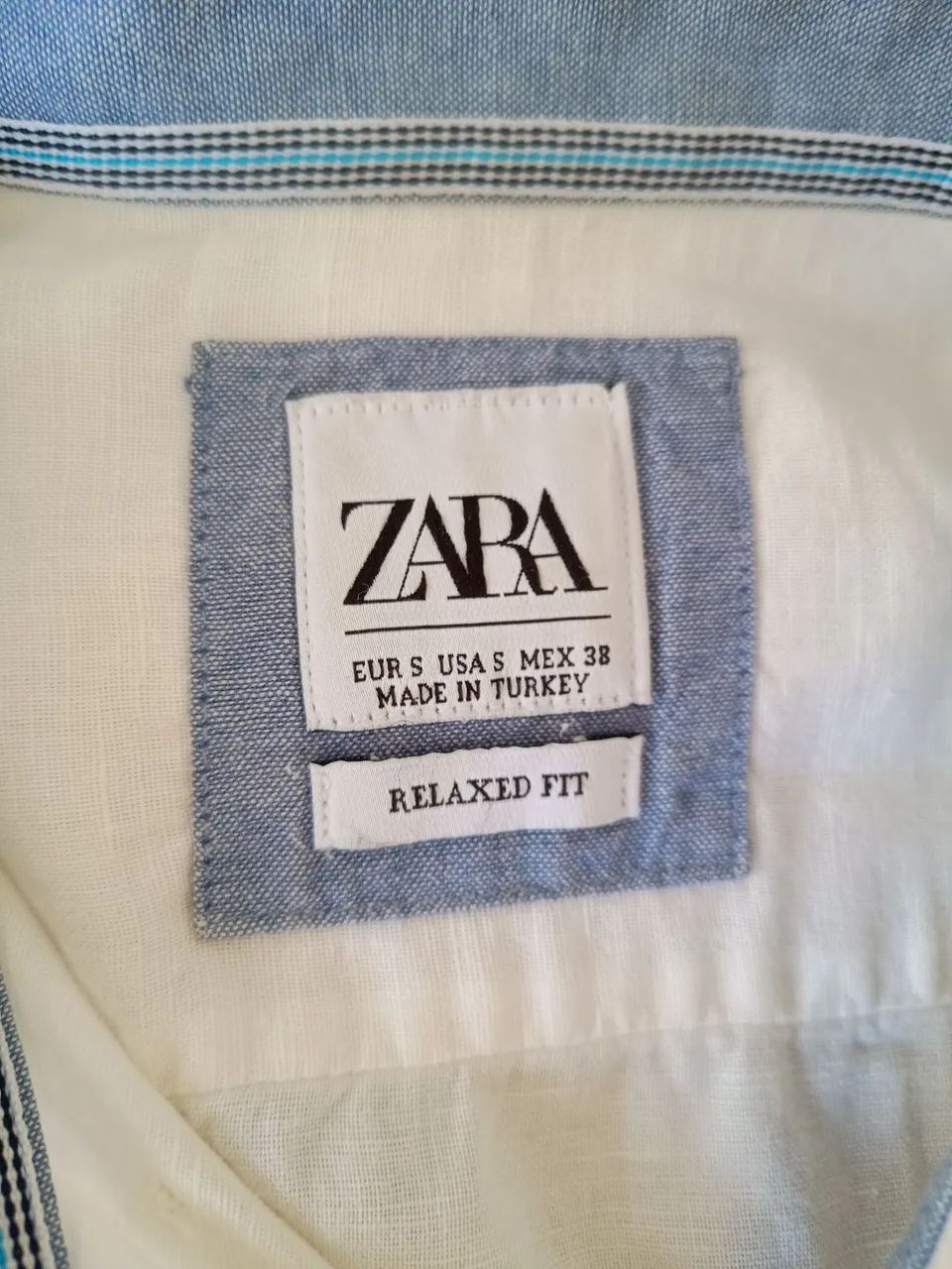 Camisa Zara de linho branca manga comprida - Foto 2