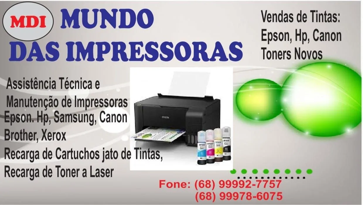 ASSISTÊNCIA TÉCNICA DE IMPRESSORAS EPSON HP CANON