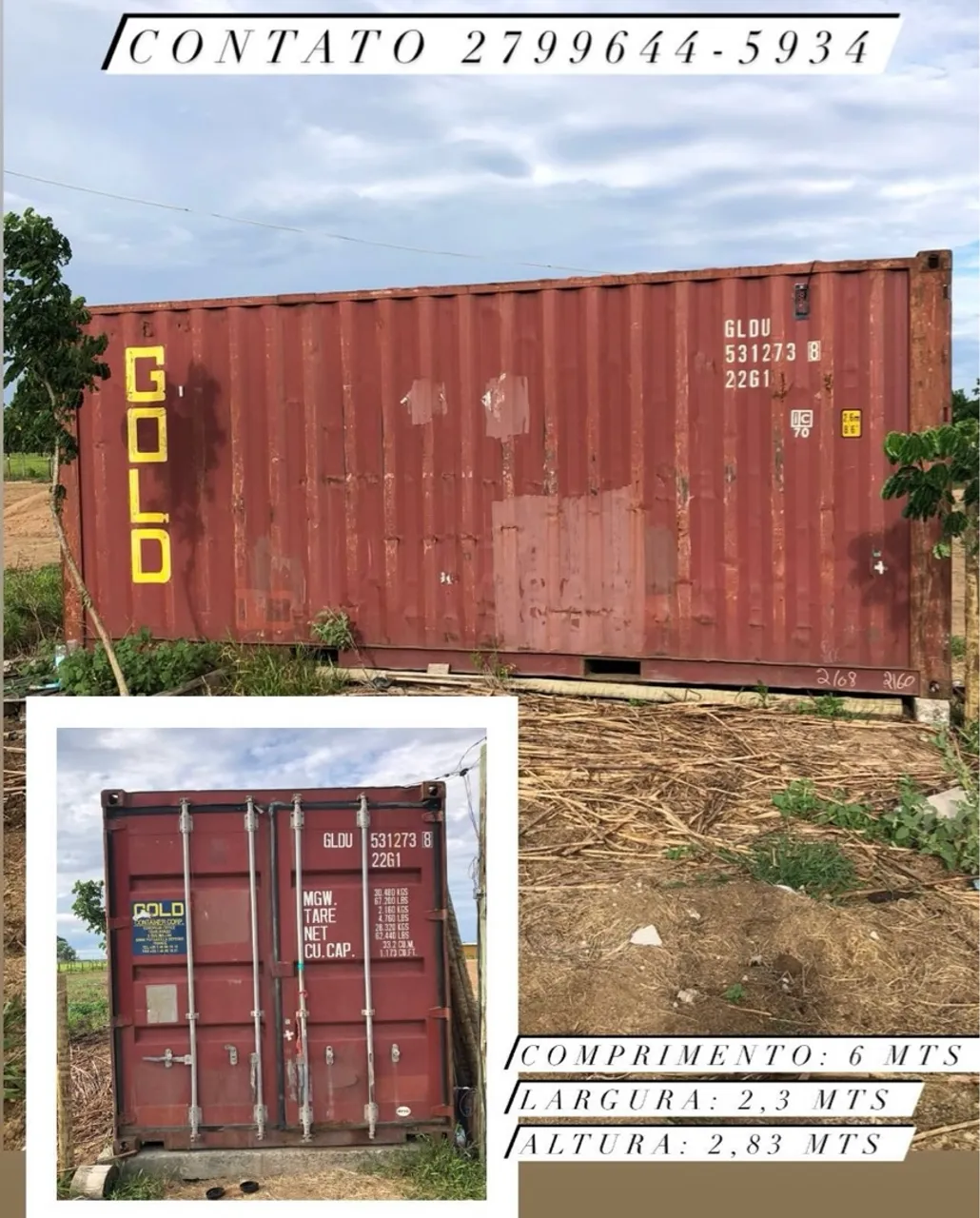 Container Marítimo 20 Pés - aceito troca por moto