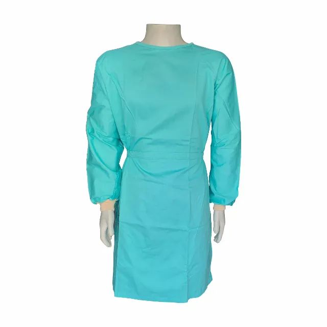 Avental Capote Cirúrgico VERDE ÁGUA  Em Brim (AUTOCLAVÁVEL)