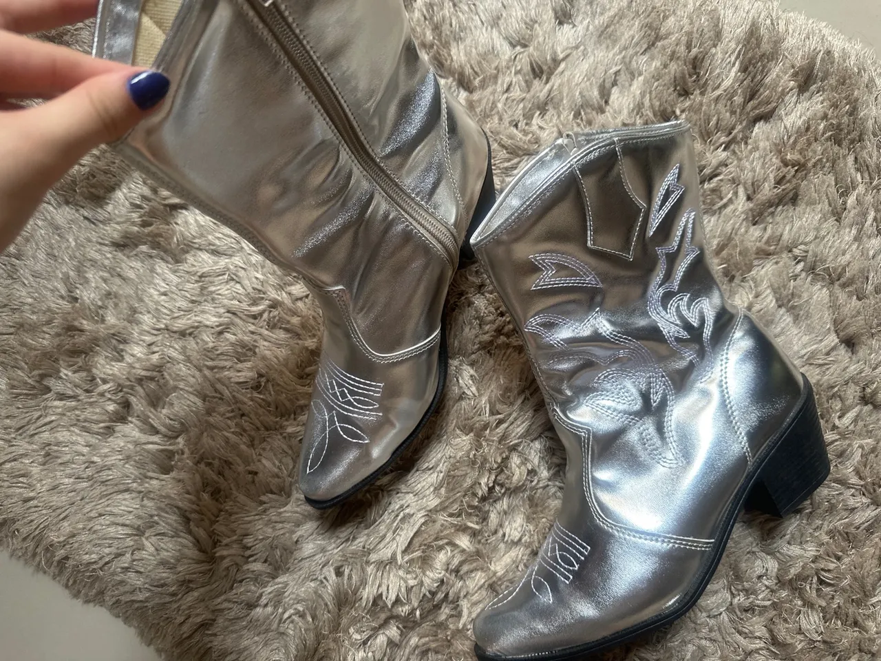 Botas Cowboy Prateadas