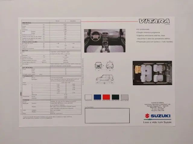 Catálogo, folder Suzuki Vitara anos 90 - vários modelos - valor unitário - Foto 5