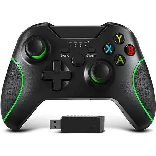 Controle Sem Fio Wireless Compatível com Xbox One e Computador Notebook Vibração Dupla