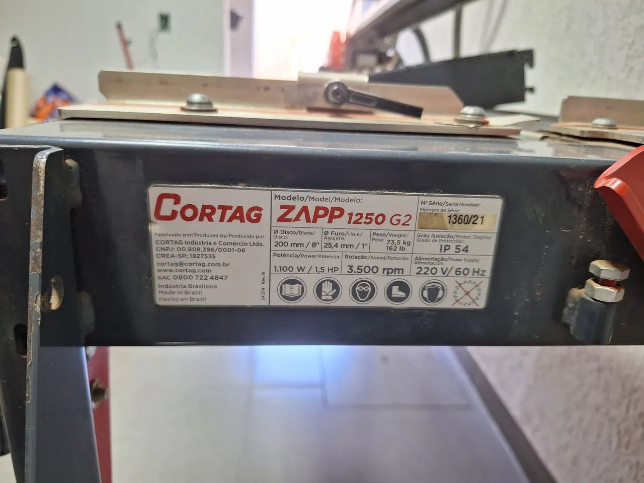  Cortador de piso elétrico 
