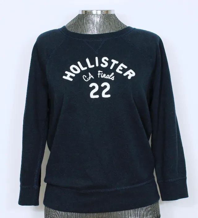 Moletom Feminino Moletom Hollister Azul Blusa Moletom Feminino
