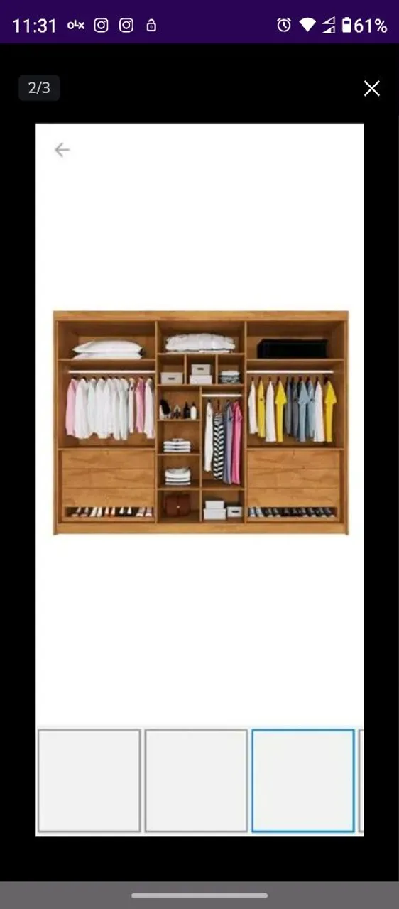 Guarda-Roupa de Casal Amadeirado