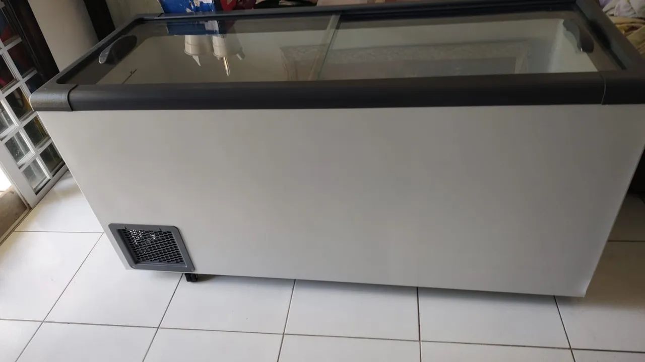 FREEZER DUPLA AÇÃO 500L TAMPA VIDRO 
