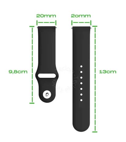 Pulseira Smartwatch Silicone na Cor Preta, 38/40/42/44/45/47/49mm - Foto 6