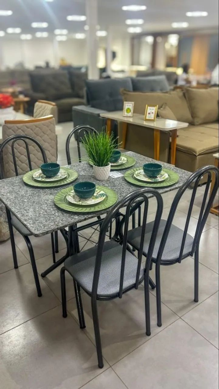 Mesa De Jantar Com 4 Cadeiras DIVIDIMOS EM ATE 10x SEM JUROS 