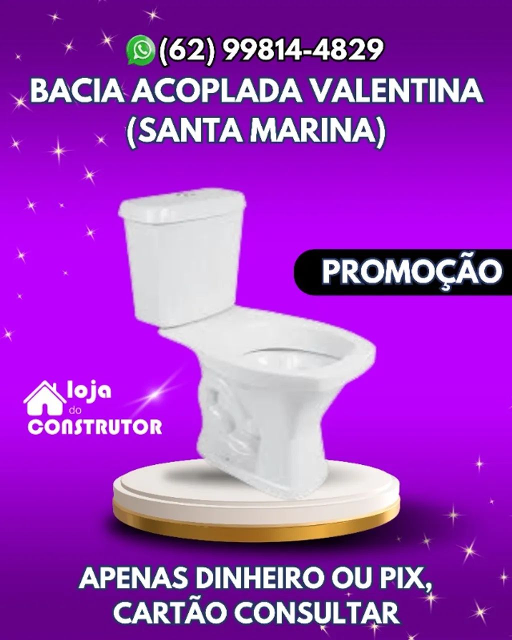 BACIA ACOPLADA QUADRADO BRANCO SANTA MARINA