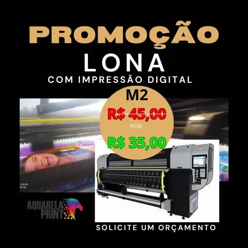 Lona com Impressão Digital - Faixa, Tapume, Fachada - Pedido Mínimo 10m²