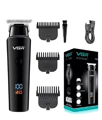 Maquina Cortar Cabelo Barba Sem Fio Vgr937 Display Digital