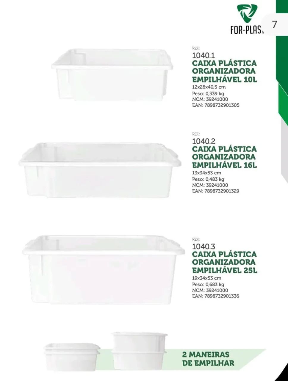 Caixa Plástica Organizadora com Tampa - Diversos Tamanhos - Foto 3