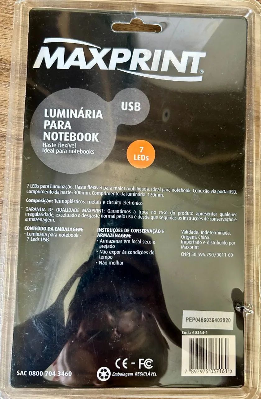 Luminária Usb Para Notebook Maxprint - 7 Leds - 603641 - Foto 3