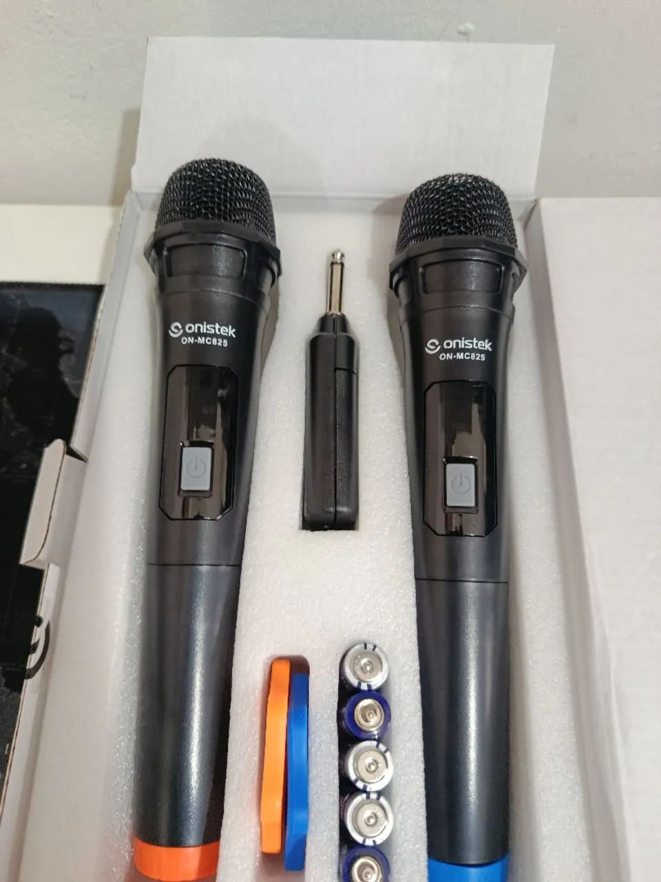 Microfone duplo sem fio a pilhas / OFERTA IMPERDÍVEL 