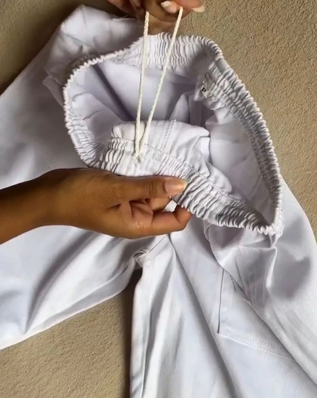 Calças Uniforme Brim Algodão Branco Novo. - Foto 5