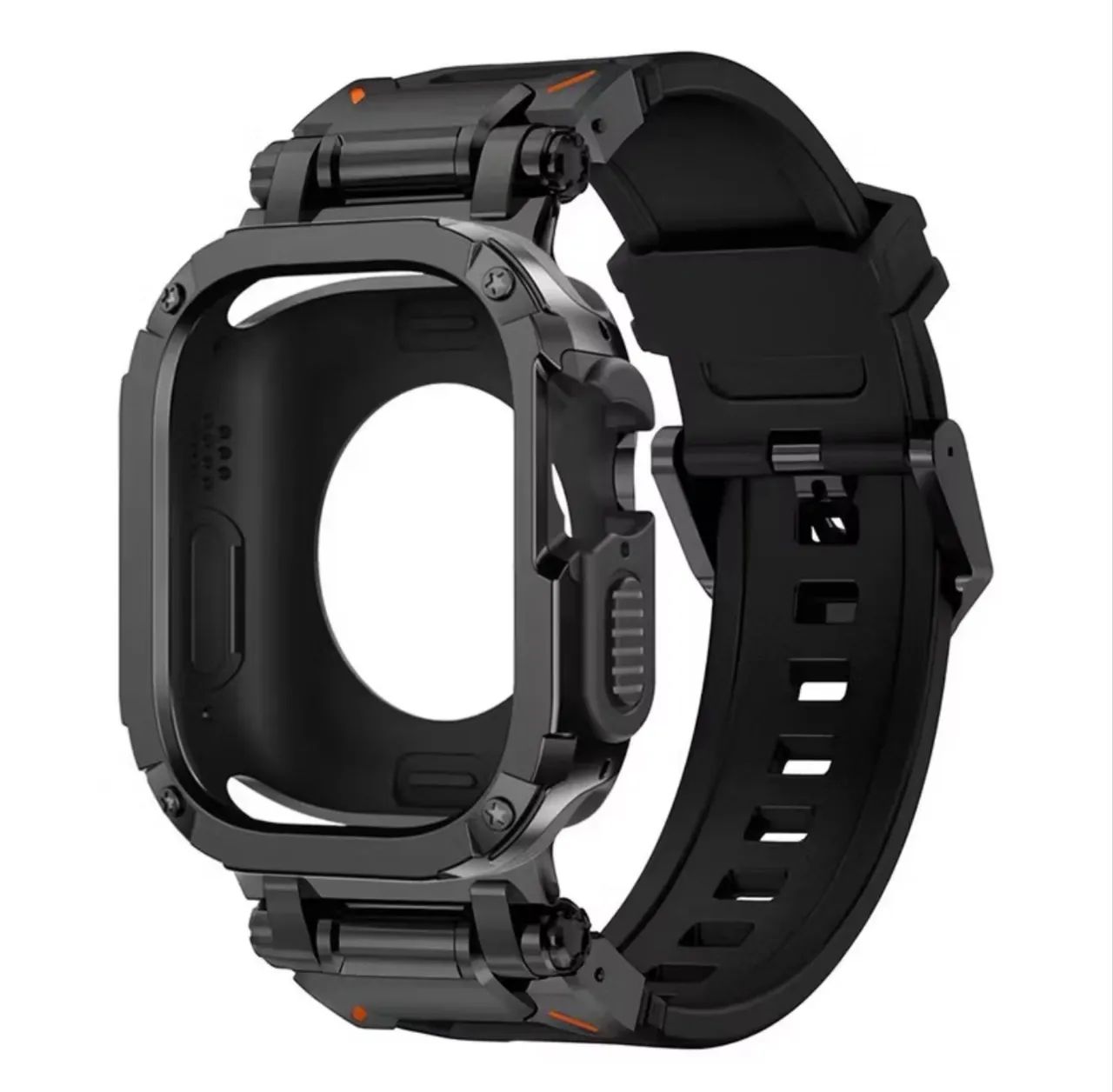 Pulseira de aço Fivela De Silicone para Apple Watch - Foto 3