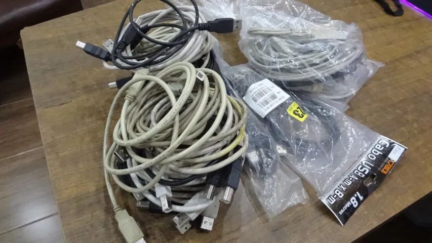 Cabo USB Impressora USB novos e usados - Foto 2