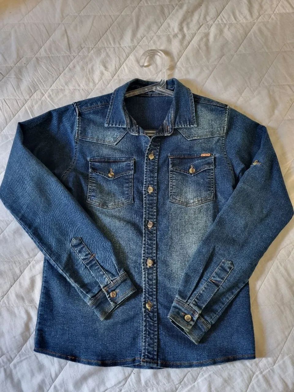 Camisa Jeans grossinha tamanho 10