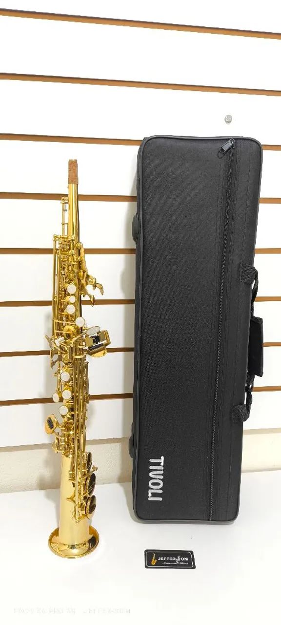 Saxofone Soprano tudel fixo inteiriço TIVOLI NOVO