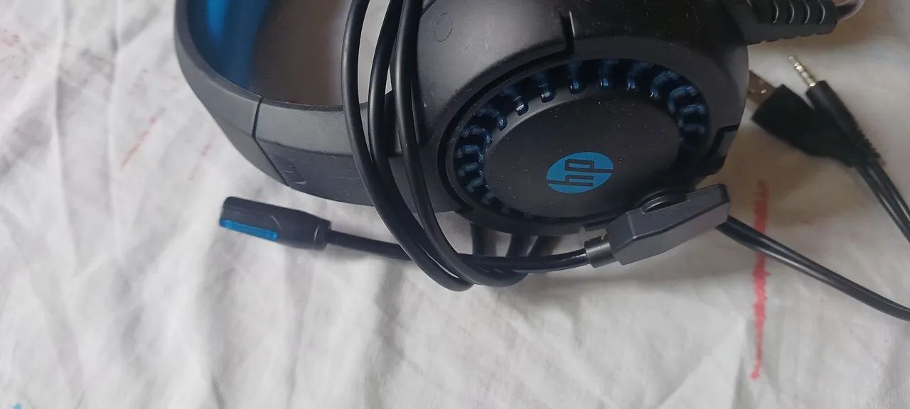 Headphone HP com microfone pouco uso. - Foto 3