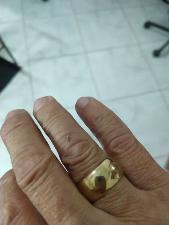 Aliança moeda antiga noivado ou casamento  - Foto 5
