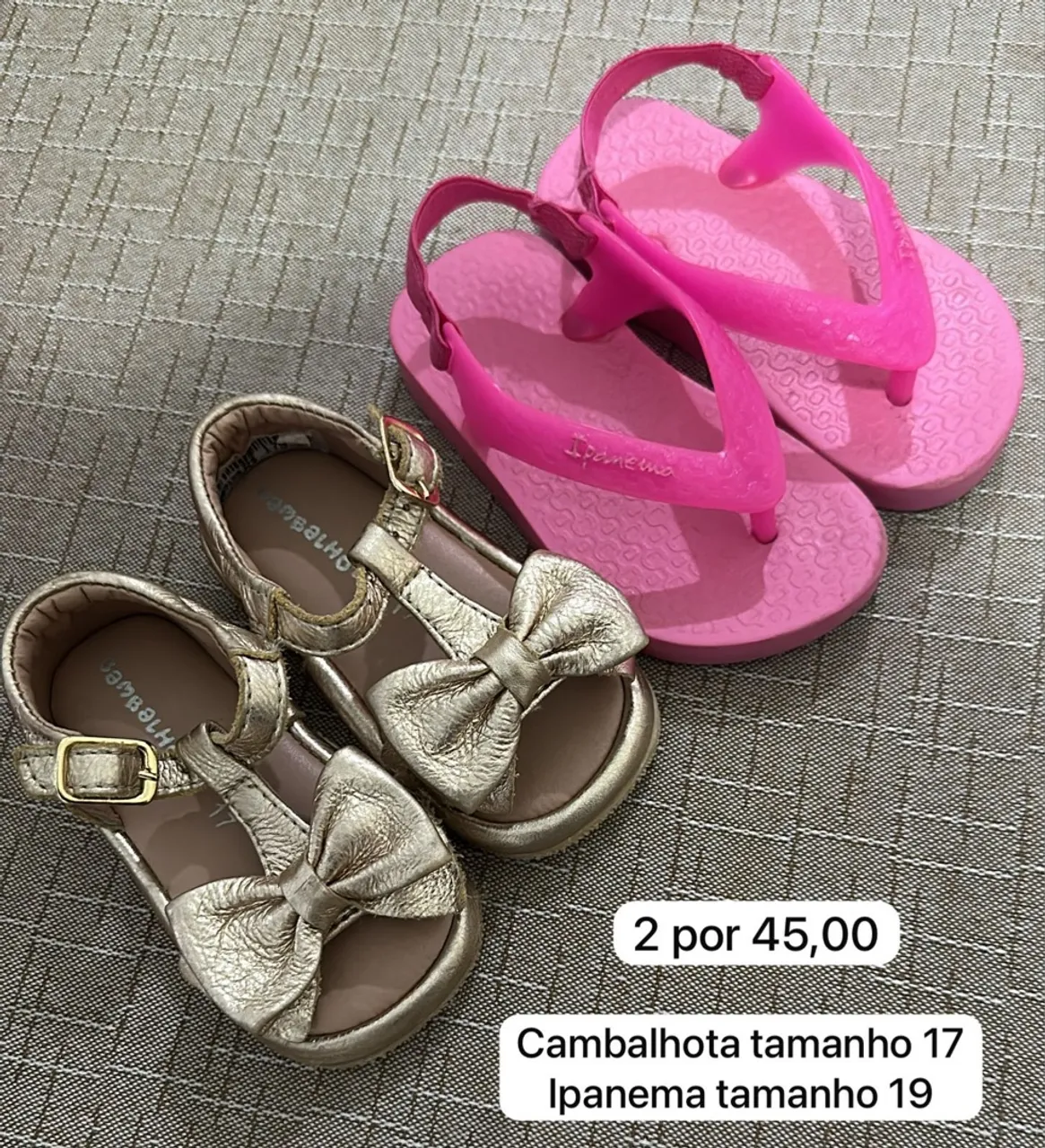 Sandálias e chinelo infantil - Diversas marcas e tamanhos