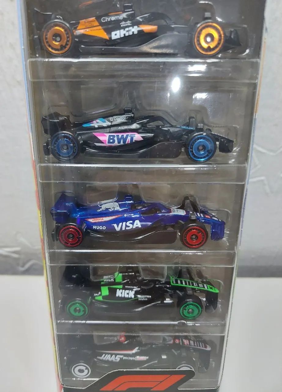 Pack com 5 Carrinhos da Hot Wheels - Fórmula 1 - Foto 2
