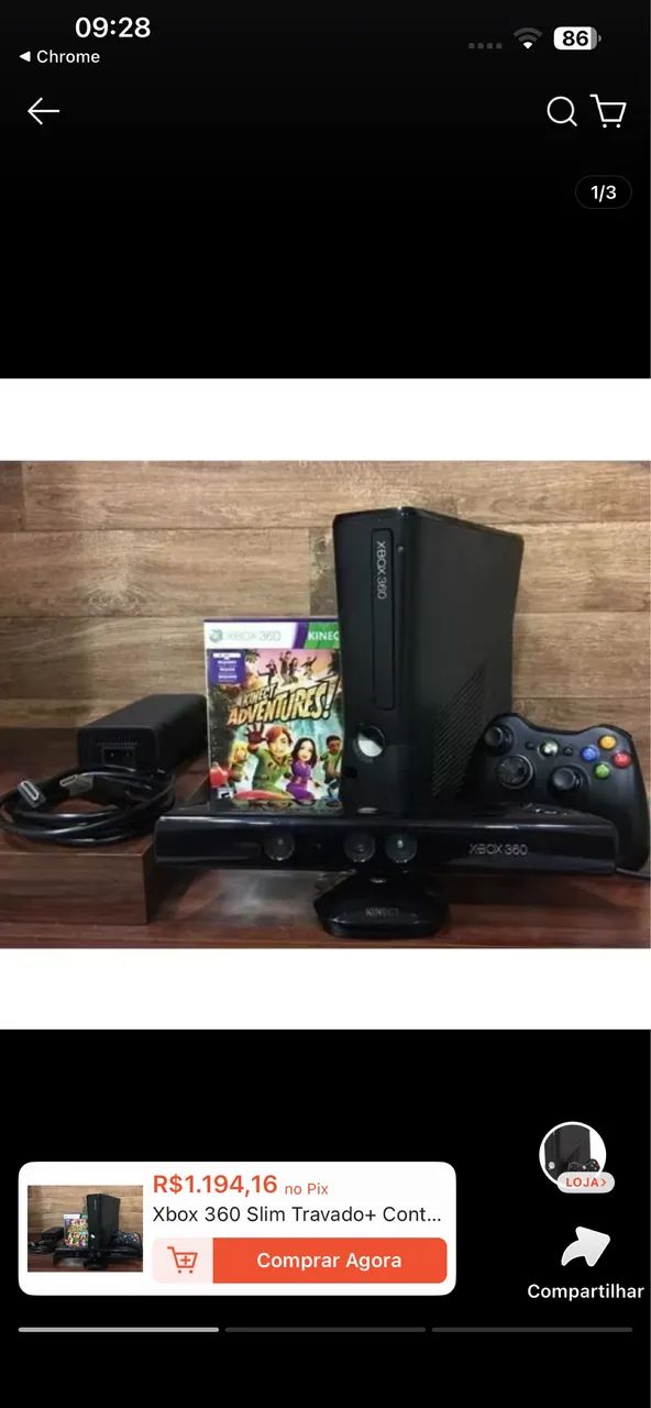 Xbox 360 completo com kinect