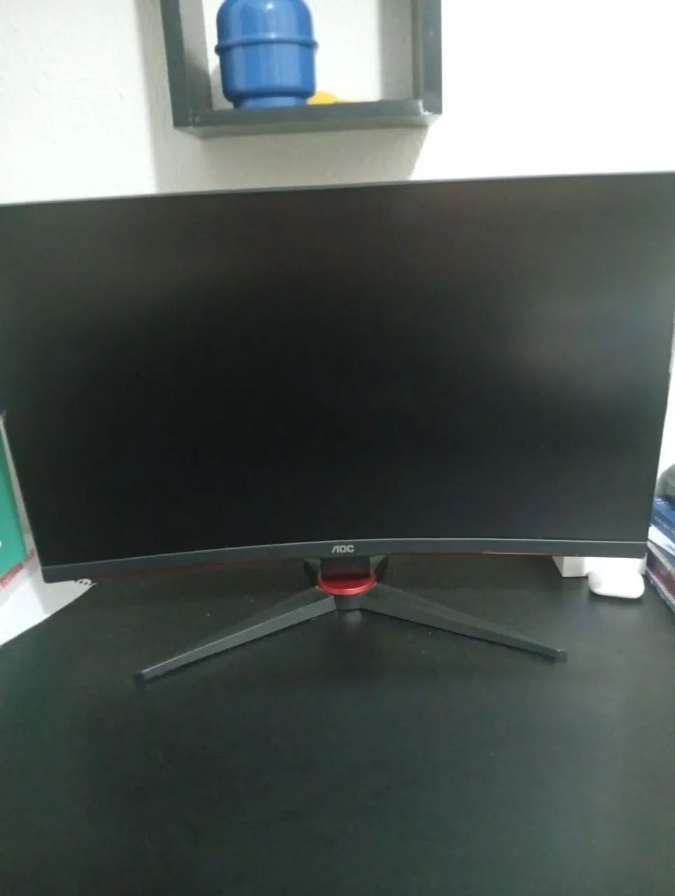 monitor gamer AOC 240hz curvo 27 polegadas 0.1ms e teclado mecanico switch red