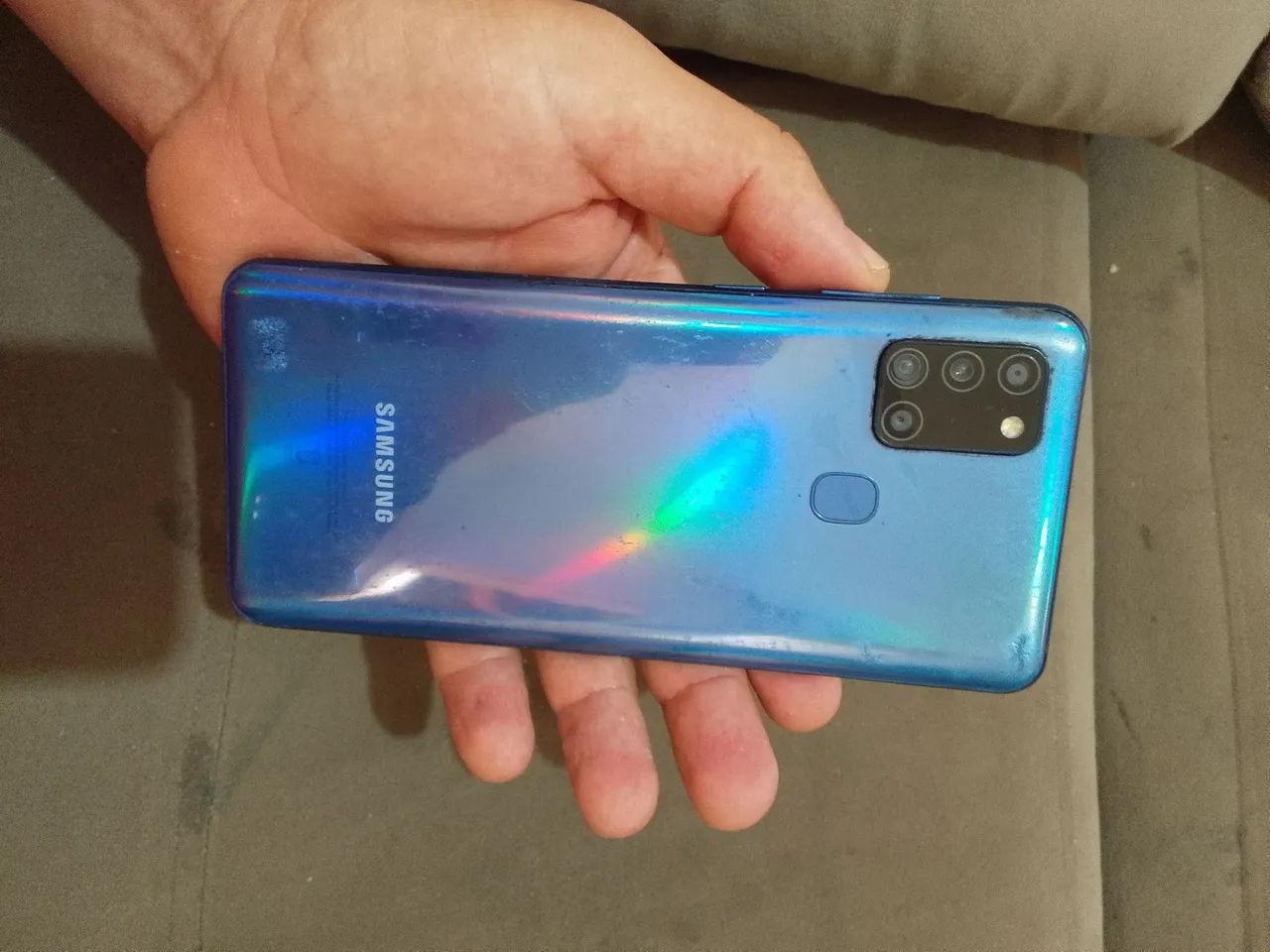 Celular Sangung A21s 64GB, telha trincada funciona normalmente  - Foto 5